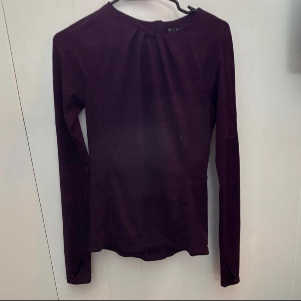 Athleta Dark Purple Long Sleeve Running Top